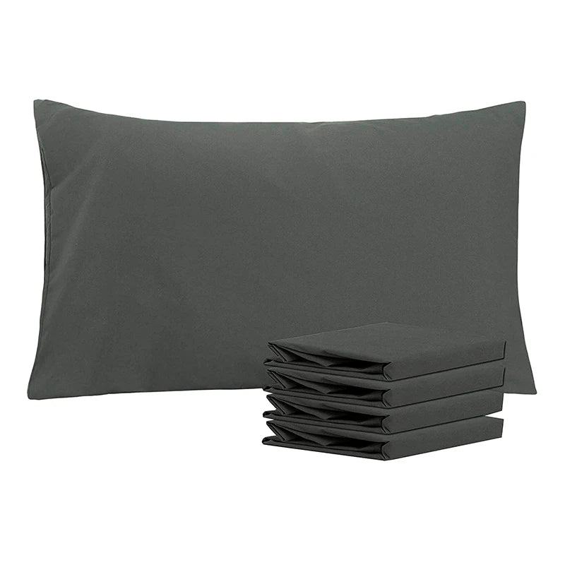 Standard Size Ultra Soft Cozy Woven Solid Plain Pillow Cover Envelope Closure Brushed Microfiber Pillowcase Home Hospital Hotel