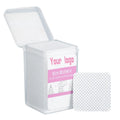 Custom logo White pink Glue Wipes Pad Wholesale Adhesive Cotton Remover Glue Pad Eyelash Extensions Glue Wipes Remove Cotton Pad