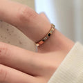 Anillo Custom Titanium Non Tarnish Stainless Steel Circle Simple Fashion Jewelry Finger Ring for Girls