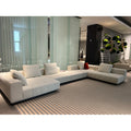 White Comfort U Shaped Sofa Set Furniture Modern Modular Sofa for Home Italian Luxury Sectional Couch Fabric Living Room Sofas
