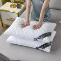 Customized High Quality Hilton Hotel Style 48*74cm Mid-pillow Ergonomic Neck & Body Rest Cotton Gauze Ultra-Soft Pillow