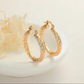 Oro Fashion Forward Women'S 18K Gold Plated Laminated Gold Jewelry Joyeria  Hoop Women'S Earrings Wholesale