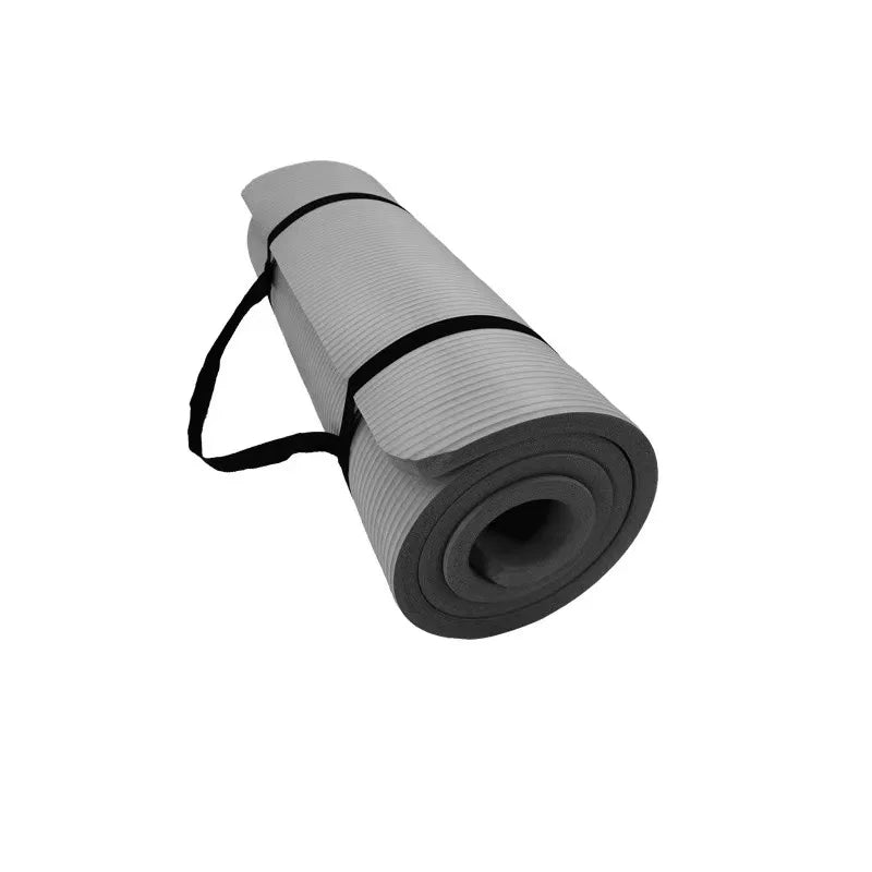 2024 Factory Custom Printed Logo 0.8cm Recycled DE Roll Yoga Mat Extra Thick NBR Fitness Foam Mat Wholesale Hot Sale