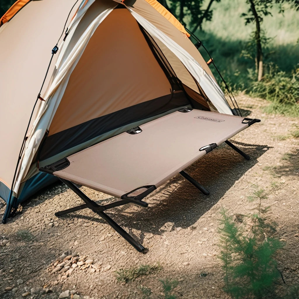 Wind Valley Modern Portable Foldable Camping Cot Aluminum Frame Beach Tent Travel Sun Bed Chaise Lounge Outdoor 110kg Capacity MegaBDM