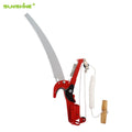 For DIY Bypass Tree Pruner Lopper Telescopic Triple Teeth Aluminium Alloy Handle Garden Cutter Trimmer Tall Tree Branches