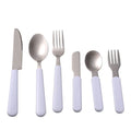 Sublimation Cutlery Set for Adults and Kids Stainless Steel Knife Spoon and Fork Sets With Plastic Handle for Home Hotel Use
