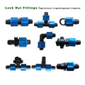 16mm Drip Tape Fittings Lock Nut Coupling Plastic Irrigation Pipe Fittings for Agricultural Irrigation