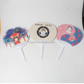 2025 Hot Selling Both Sides Paper Sticker Color Printing Plastic Uchiwa Fan