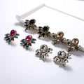 Fashion Jewelry Glass Rhinestone Geometric Stud Earrings Diamond Crystal Water Drop Pendant Earrings Wholesale