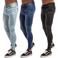 Dropship Non-ripped Denim Trousers Pants Elastic Stock Straight Jeans Men Fashion Skinny Jeans for Men