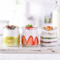Transparent 200ml Glass Mini Storage Jars with Cork Plastic Lid for Jelly Yogurt Pudding Baby Food Milk Cookie Candy-Sustainable