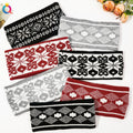 QIYUE Autumn/Winter Knitted Wool Sports Headband Women's High Sense Wide Edge Face Wash Headband Tie Hair