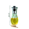 200ML Modern Design Stainless Steel Glass Spray Bottle for Kitchen & Household for Olive Cooking Oil & Barbecue Restaurant Usage