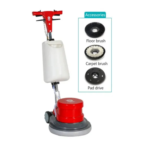 Compact New Designed Classic Tauren Handle Electric Floor Scrubber 154 RPM 1100W Carpet Floor Brush Machine