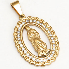 Customs Design Accept Trend Fashion Stainless Steel Medal Pendant Jewelry Catholic Religious San Benito Pendant Necklace