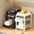 Tik Tok Same Style White Drain Dish Rack Kitchen Dish Rack Dish Drying Rack