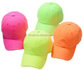 Hot Fashion Wholesale Cotton Twill Adult Blank Custom Logo Adjustable Strap Neon Sports  Baseball Cap Hat