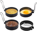 Stainless Steel Non-Stick Egg Cooking Rings Metal Egg Maker Molds for Perfect Pancake Sandwich Muffin in Home Kitchen
