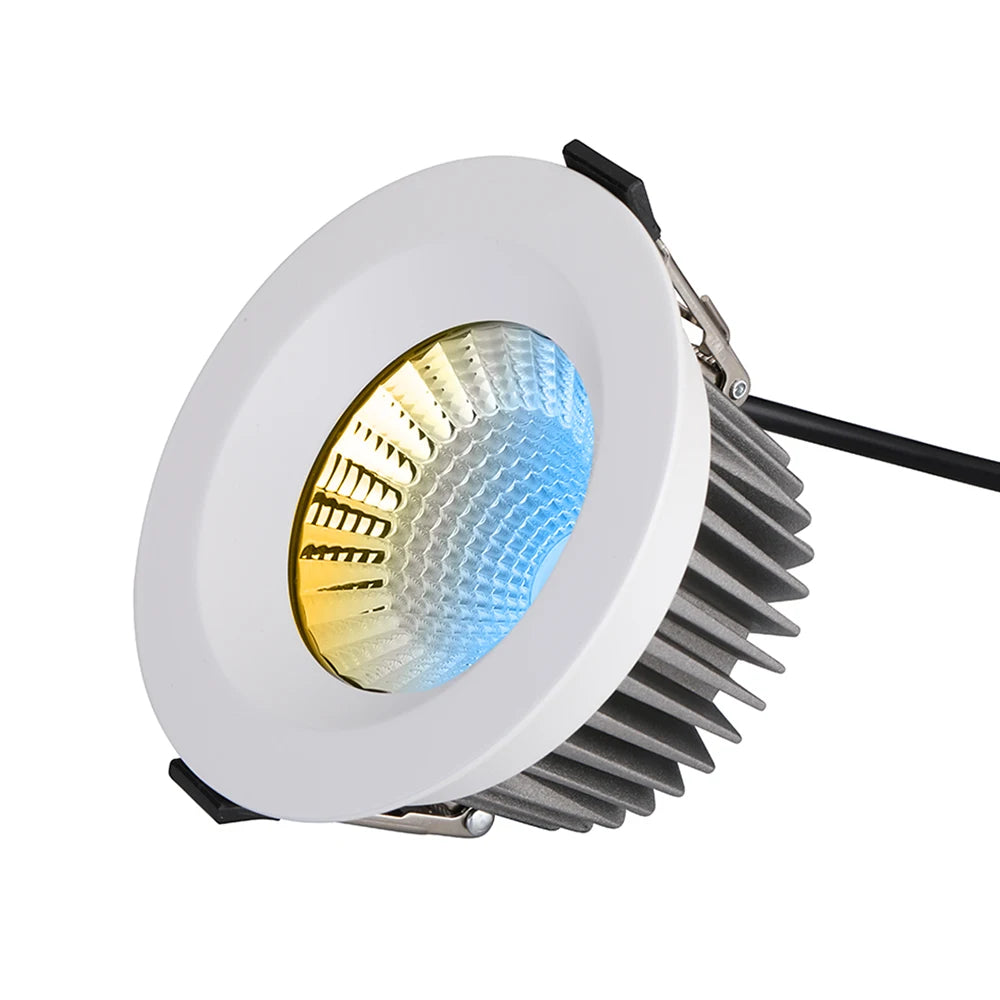 Benory 24V RGBW Smart Downlight 2000-6000K CCT Recessed Lighting DALI PWM Loxone KNX Tunable White IP65 Bathroom LED Downlights