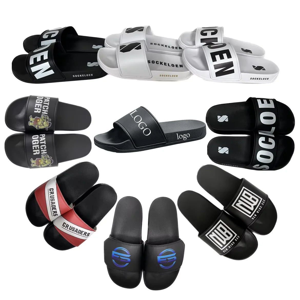 Hot Sale Custom Men's Flip Flops  Custom Printed slippers Slides Footwear Custom logo Slide Designer slippers for Men