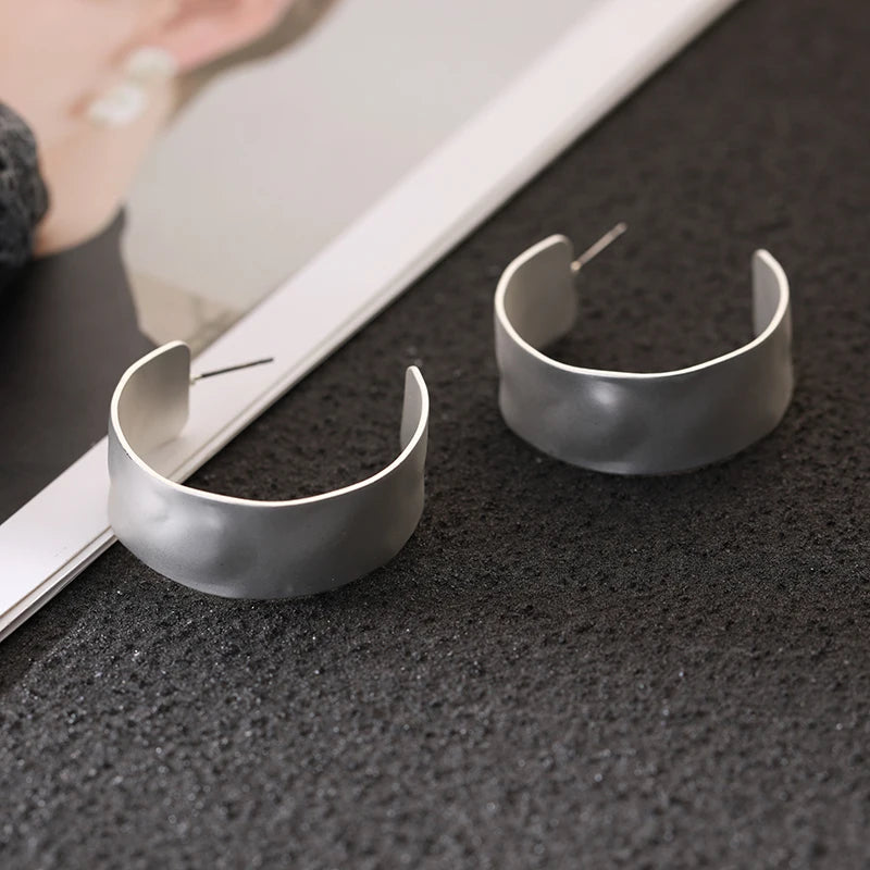 TongLing European Big Exaggerated Zinc Alloy Hoop Earrings Hypoallergenic Chunky Hoop Jewelry for Birthday Party Gift