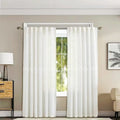 2024 New Linen Casual Window Screen American Semi-Shading Modern Grommet Woven Curtains Manufacturer Direct Supply