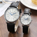 Lovers Watch Fashion Thin Quartz Leather Stainless Steel Watch Wholesale Custom Cheap Black Silver Men Women Wrist Watch