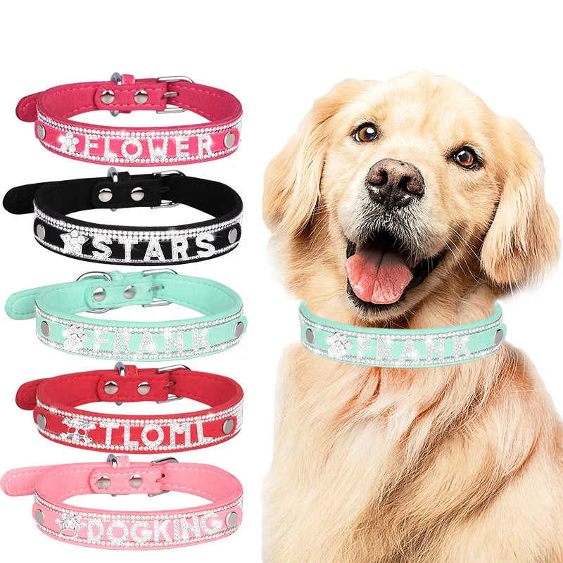Qullity 2025 NEW Amazo Best Seller Bling DIY Charms Letters Bulk Supplies PU Pet Dog Collar