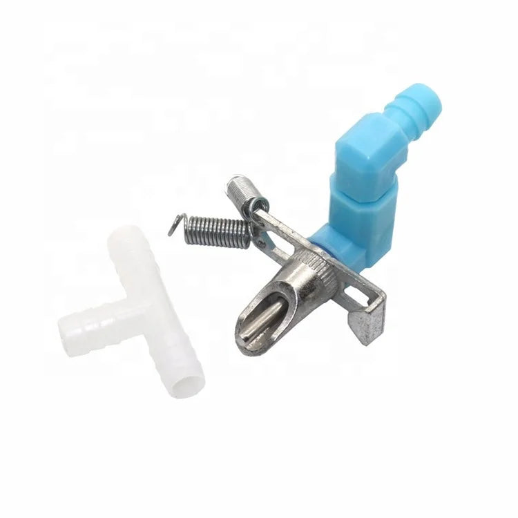 Elbow Spring Rabbit Drinker Water Nipples Automatic Anti-Leak Rabbit Drinker with Plastic T Connector