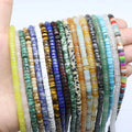Round Natural Semi-precious Stone 2*4mm Abacus Beads Healing Crystal Beads for Women Men Bracelets Necklace