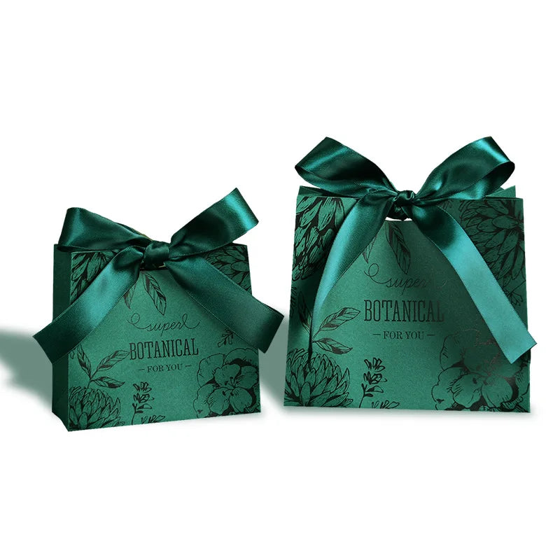 CSMD Yiwu Manufacturers Green Paper Material Wholesale Fancy Present Cheap Parties Candies Souvenirs Box for Wedding Door Gifts