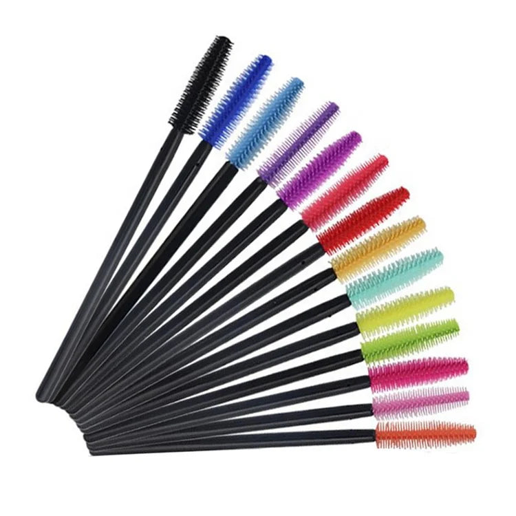Wholesales Private Label Reusable Makeup Mascara Brush Wands Applicator Silicone Eyelash Brushes Eyelash Extensions Brush