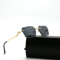 2023 Classic Cheap Fashion Vintage Stylish Rimless Sunglasses UV400 Protection Women Sun Glasses Retro Sunglasses
