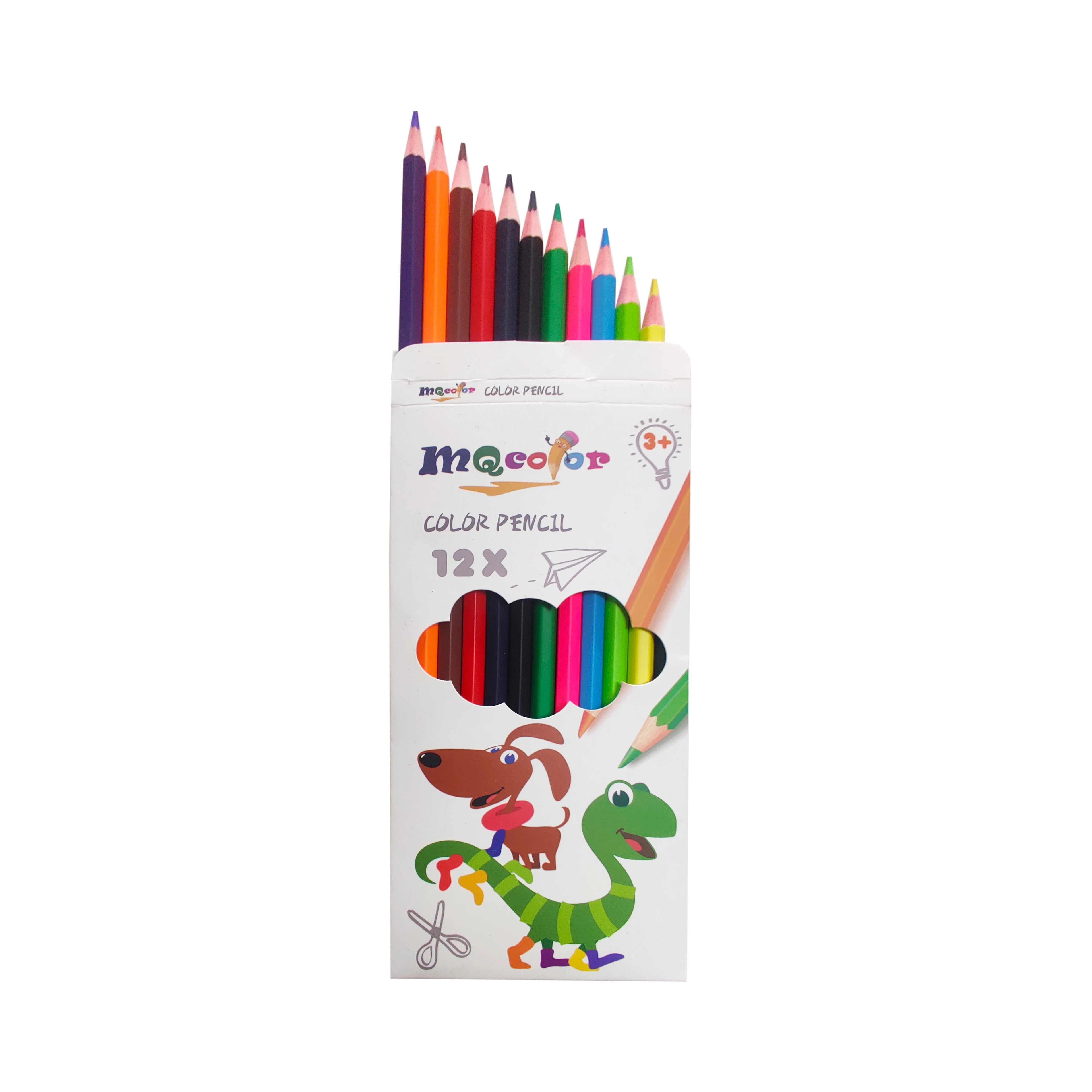 12-Count Non-Toxic Redwood Colored Pencils Set Artist School Student Supply Kids Drawing Stationery Environmental Protection