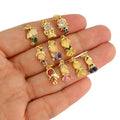 CZ8785 Fashion Little Small Mini Tiny 18k Gold Plated Fairy Tales Zircon CZ Micro Pave Princess Figure Mermaid Girl Charms