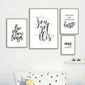 Minimalism Poster Simple Modern Quotes Wall Art Canvas Painting Black White Wall Poster Prints for Living Room Home Decor