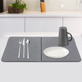Tabletex Foldable Stone Dish Drying Mat for Kitchen Eco-Friendly Diatomaceous Earth Mat With Non-Slip Pad