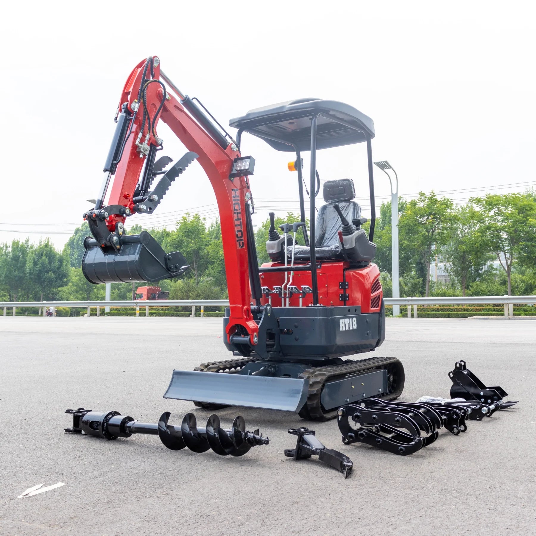 Mini Excavator EPA Engine 3.5 Ton Crawler New for Hightop Farm Small Digger Free Shipping 1 Year Manufacturer's Motor Included