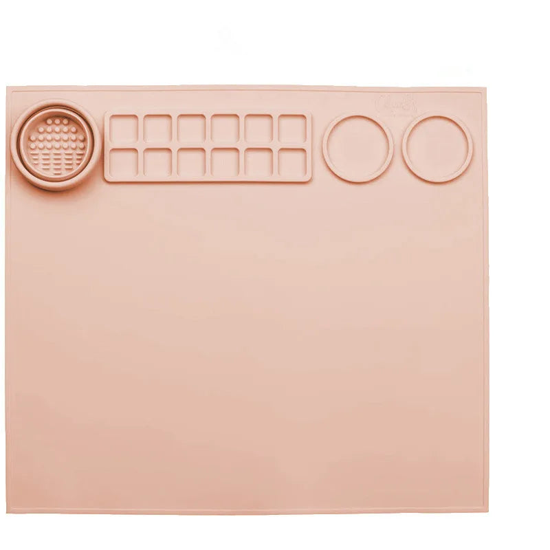 Silicone Craft Mat 17*15 Inches Silicone Painting Mat with Water Cup for Crafts Perfect for Resin Mat