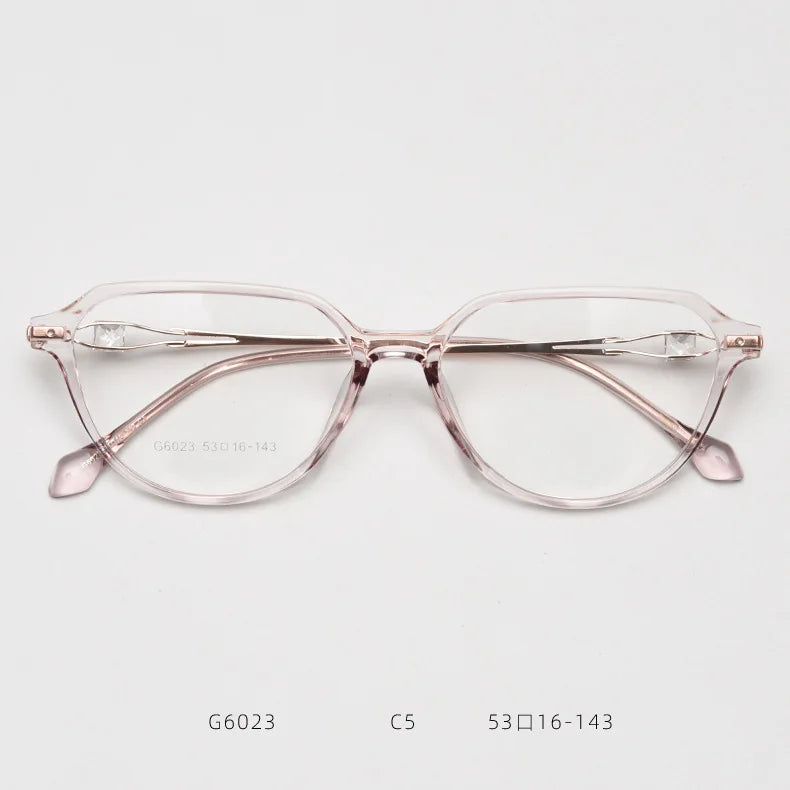 Vintage Alloy Square Anti-blue Light Computer Eyeglasses for Women Elegant Oversize Candy Color Pink Glasses Frame Female Myopia