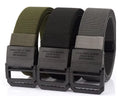 New Tactical Belt Elastic Canvas Nylon Belt Outdoor Double Loop Buckle Weaving Fabric Men's Belt Wholesale LQbelt Factory