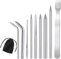 Set of 9 Stainless Steel Paracord Bracelet Knitting  Fid Lacing Stitching Needles Tools