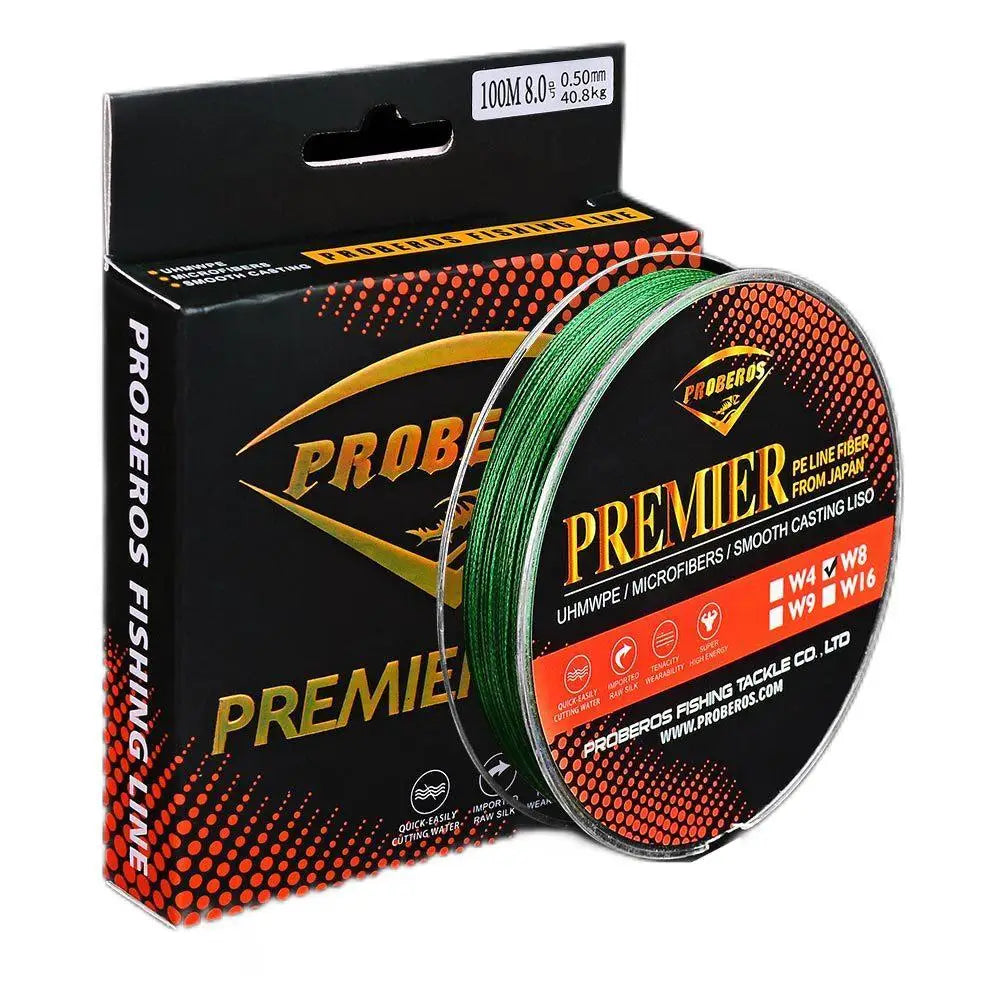 100m X8 X4 X9 X12 Strands Braided Super Strong Japan PE Green Colorful Smooth Strong Pull Power Fishing Line