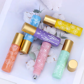 New Design Cosmetic Container Essential Oil Roll on Bottle 10ml Refillable Empty Glass Roller Perfume Bottle