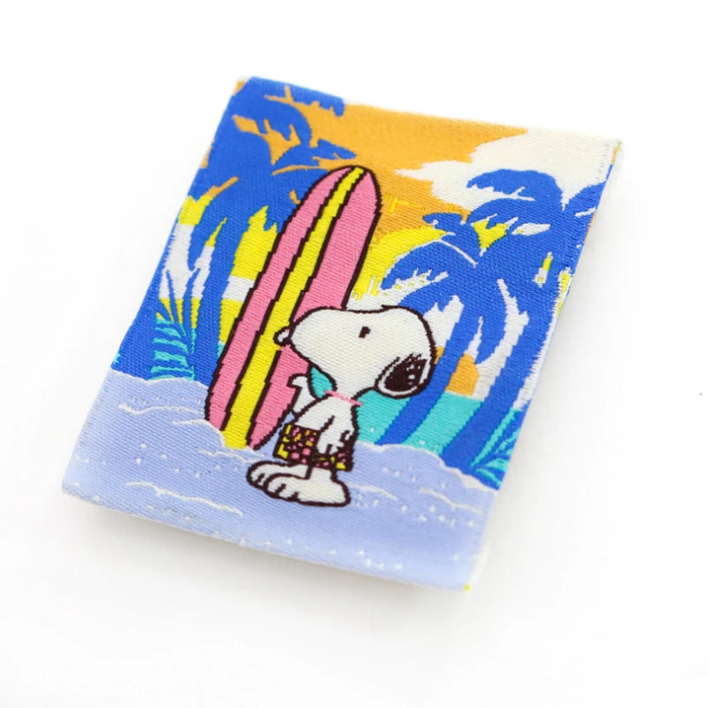 Customized Soft High Density Flat logo Center Fold Woven Fabric Labels Tag for Garment t Shirts