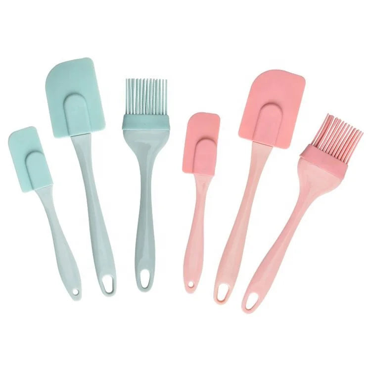 Silicone Baking Spatula Set  Heat Resistant Pastry Spatula Set With Silicone Brush