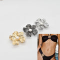 Flower Bikini Accessories Hardware Bikini  Connector Swimwear Accessories Branding Waterproof Gold Metal Accessories for Bikinis
