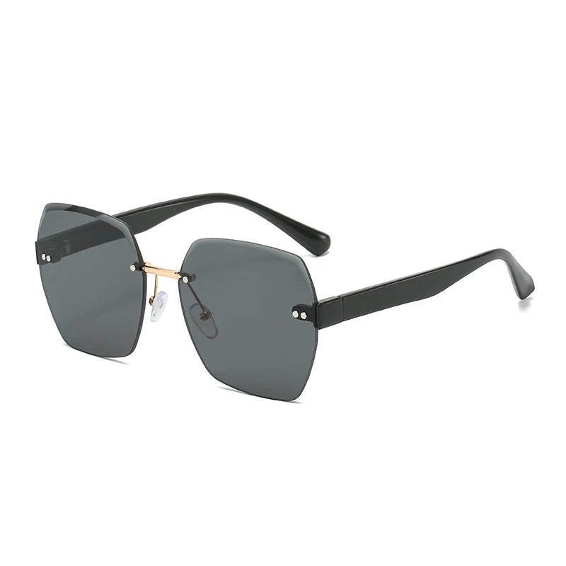9231 Korean Style Sunglasses for Women Retro Metal Octagon Frame UV400 Polarized Sun Protection Trendy for Europe America