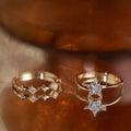 Ruyi Jewelry 18K Real Gold Lab Grown Diamond Star Meteor Original Design Round Cut Custom Jewelry Women Everyday Wear Rings