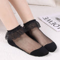 MIO Ankle Socks Lace Colorful Wholesale Lady Girls Sweet Lace Brim Daily Official Wear Transparent Mesh Summer Thin Socks